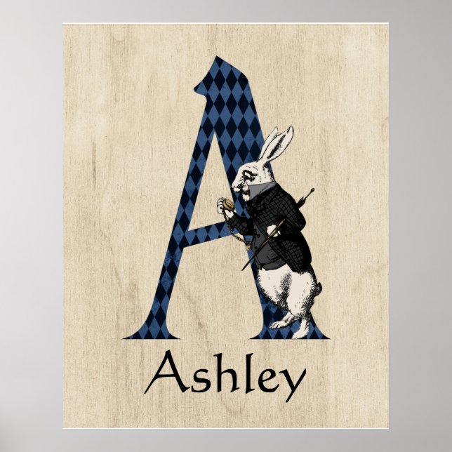 POSTER LETTRE TAPIS BLANC A (Devant)