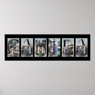 Poster LETTRE Vintage ALLETTE CAMILA Nom Art