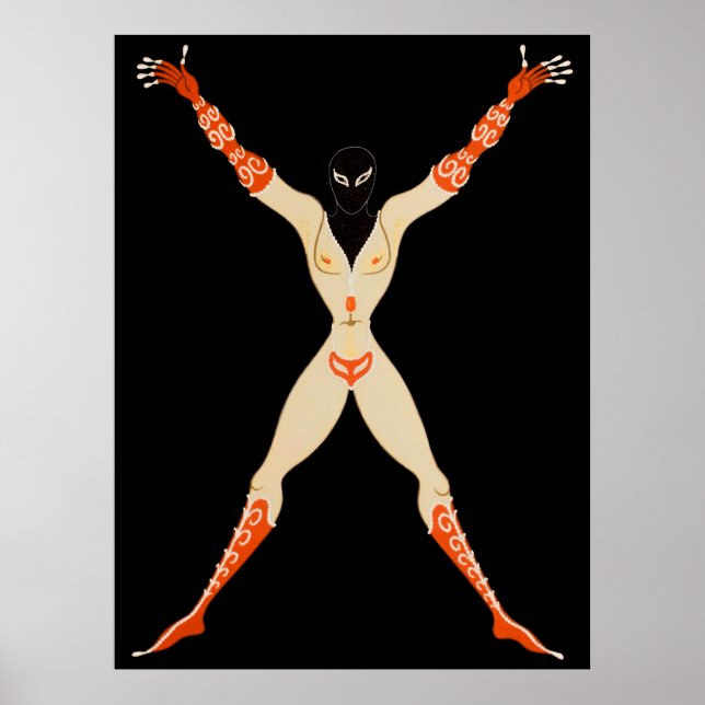 Poster Lettre X de la suite Alphabet, 1976 (Devant)