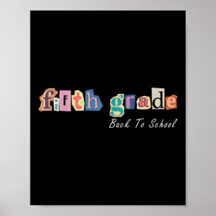 Poster LETTRE ZINE ENSEIGNANT DE 5E Année Enfants Retour 