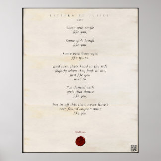 Poster Lettres à Juliette Imprimé 🌹🗡 44/49