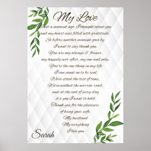 Poster Lettres à mon mari amour luxe élégant
