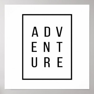 Poster Lettres d'aventure - Citation minimaliste moderne
