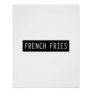 Poster Lettres de vieille machine Fries