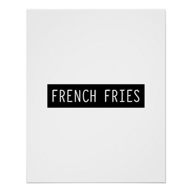 Poster Lettres de vieille machine Fries (Devant)