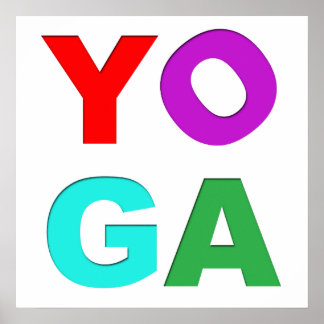 Poster Lettres de Yoga