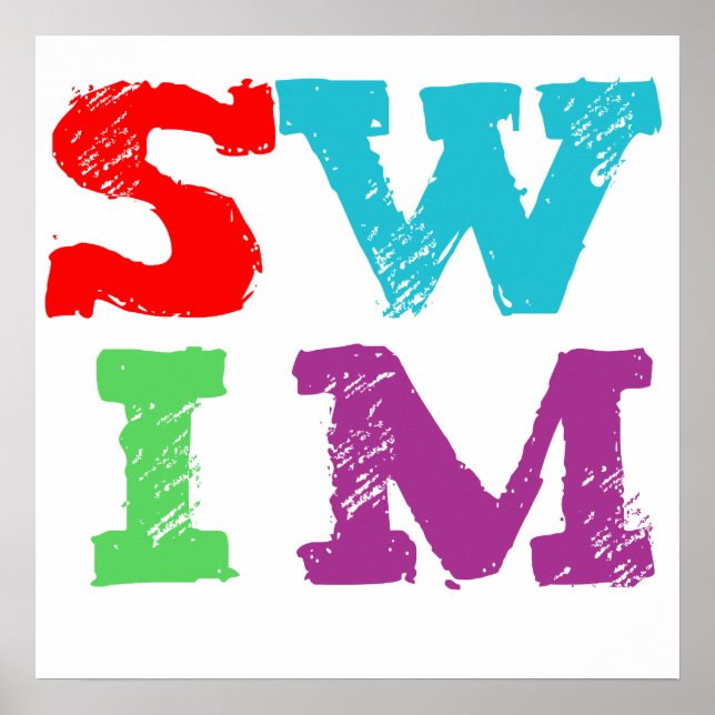 Poster Lettres SWIM (Devant)
