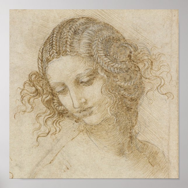 Poster L'étude de Léonard de Vinci sur le chef de Leda (Devant)