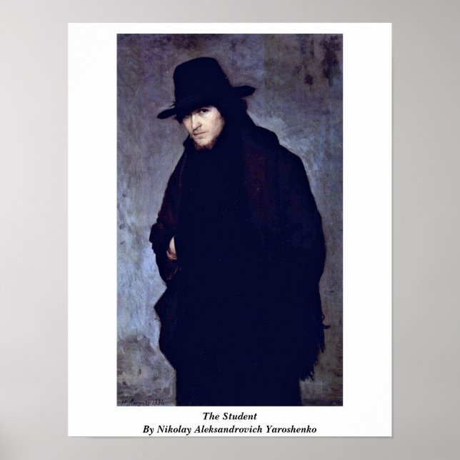 Poster L'Étudiant Par Nikolay Aleksandrovich Yaroshenko (Devant)