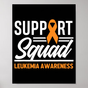 Poster Leucémie Guerrier de soutien Escadron Leucémie Can