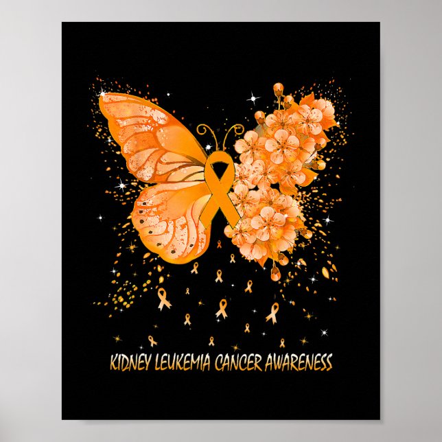Poster Leucémie rénale chez les papillons Sensibilisation (Devant)