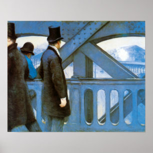 Poster l'Europe de Le Pont de par Gustave Caillebotte