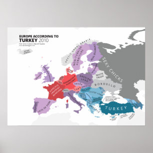 Poster L'Europe selon la Turquie