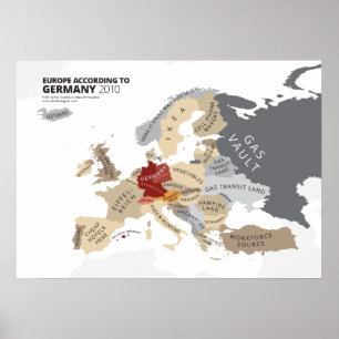 Poster L'Europe selon l'Allemagne