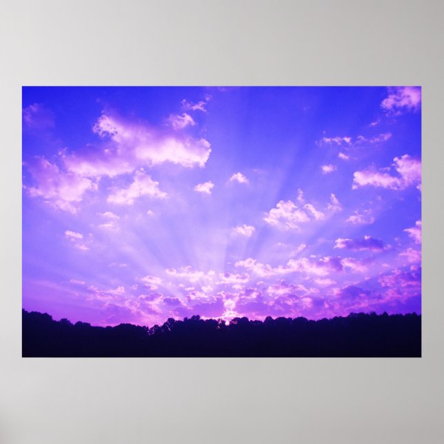 Poster Levée de soleil violette (Devant)