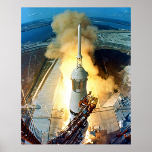 Poster Levée du véhicule spatial Apollo 11 Saturn V