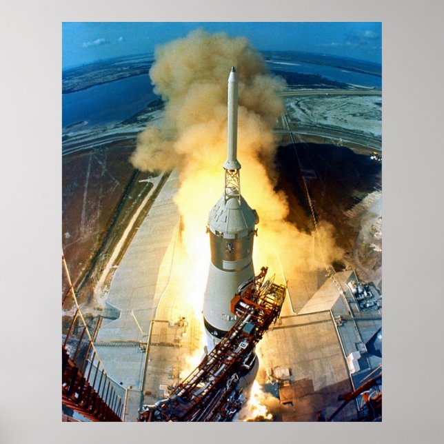 Poster Levée du véhicule spatial Apollo 11 Saturn V (Devant)