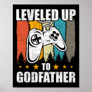 Poster Leveled Jusqu'Au Parrain Vidéo Gamer Jeu 2