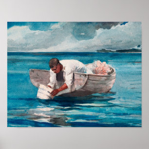 Poster L'Éventail à eau (vers 1888–1889) Winslow Homer