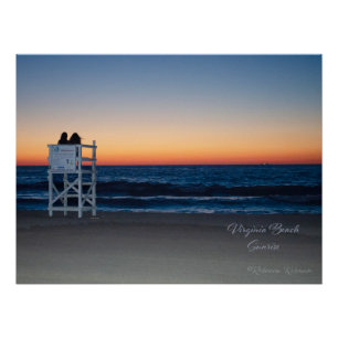 Poster Lever de soleil à Virginia Beach Juillet 2024
