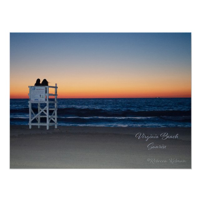 Poster Lever de soleil à Virginia Beach Juillet 2024 (Devant)