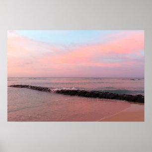 Poster Lever de soleil à Waikiki Beach