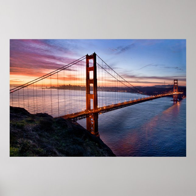 Poster Lever de soleil au Golden Gate (Devant)