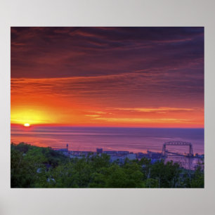 Poster Lever de soleil de Duluth