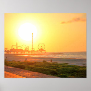 Poster Lever de soleil de Galveston