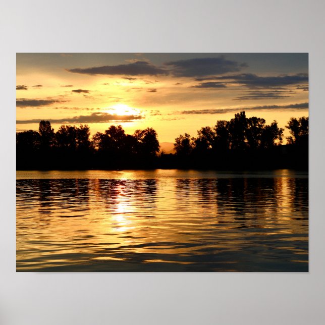 Poster Lever de soleil doré (Devant)
