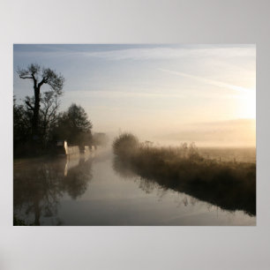 Poster Lever de soleil paisible de début de la matinée de