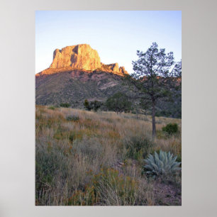 Poster Lever de soleil sur Casa Grande, BBNP, Texas