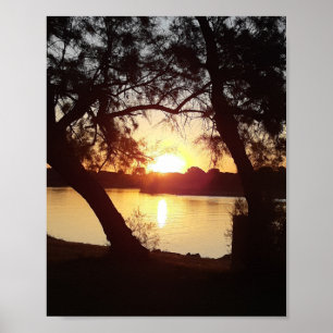 Poster Lever de soleil sur La Grande Motte - France