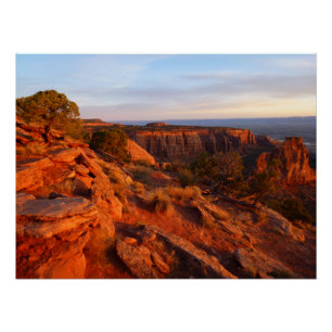 Poster Lever de soleil sur le sentier Grand View au monum