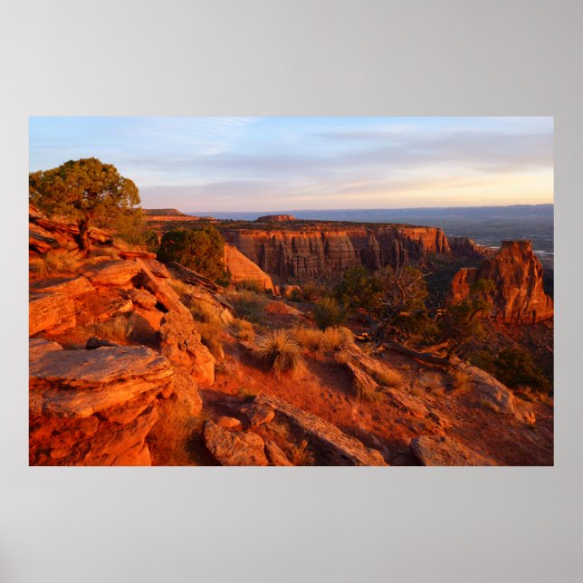 Poster Lever de soleil sur le sentier Grand View au monum (Devant)