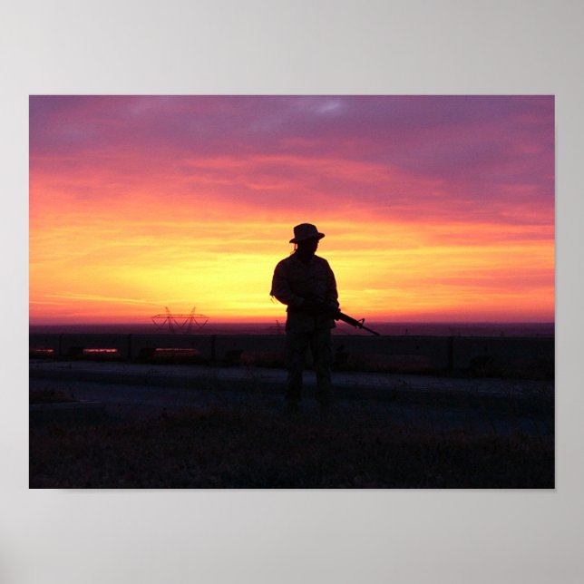 Poster Lever de soleil sur l'Euphrate (Devant)