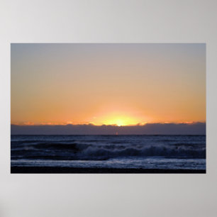 Poster Lever de soleil sur l'océan