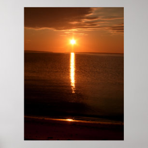 Poster Lever du lac Huron