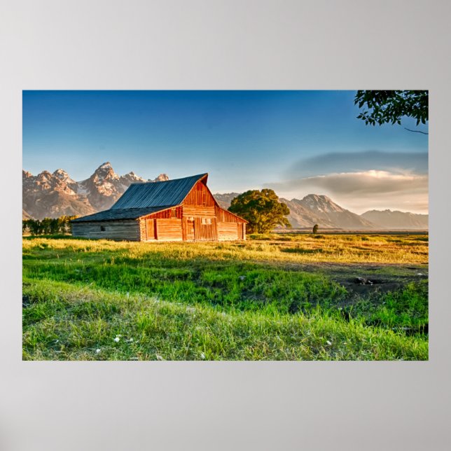 Poster Lever du soleil à Moulton Barn (Devant)