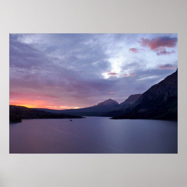 Poster Lever du soleil au lac St. Mary (Devant)