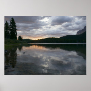 Poster Lever du soleil au lac Swiftcurrent II