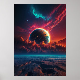 Poster Lever du soleil céleste