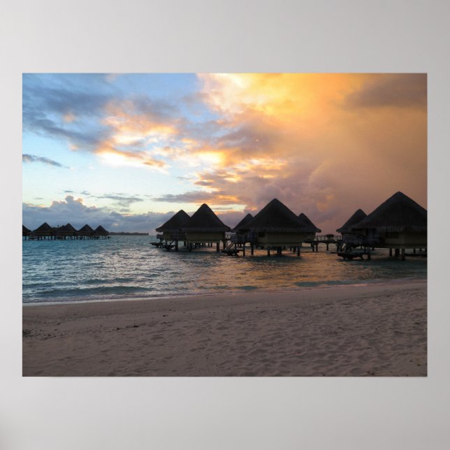 Poster Lever du soleil de Bora Bora (Devant)