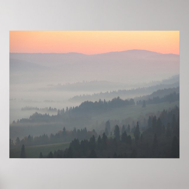 Poster Lever du soleil de Pieniny (Devant)