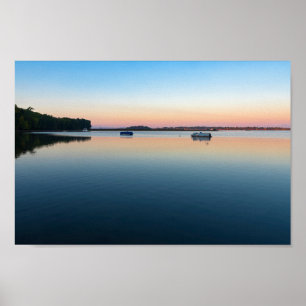 Poster lever du soleil du lac champlain dans la baie de s