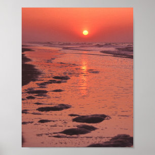 Poster Lever Du Soleil, Marée Faible