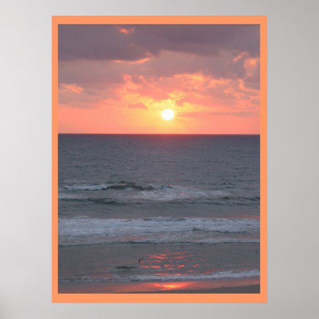 Poster Lever du soleil sur la plage (Devant)