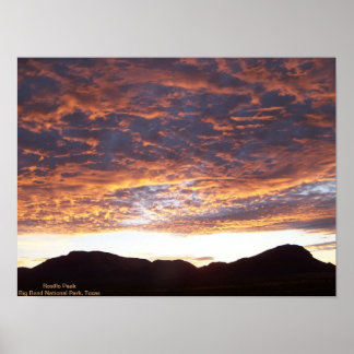 Poster Lever du soleil sur le pic Rosillo