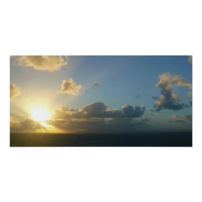 Poster Lever du soleil sur San Juan II Porto Rico (Devant)