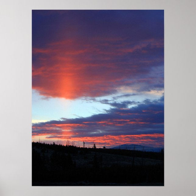 Poster Lever du soleil sur Swan Lake Flat (Devant)